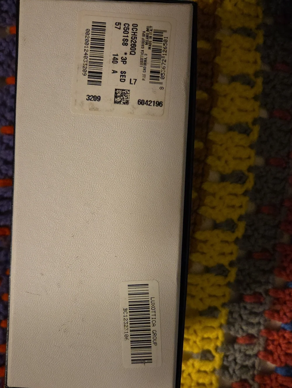 Chanel Rigid Cardboard Presentation Box For Eyewear Storage. Empty.